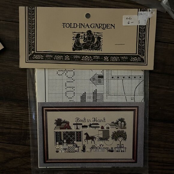 Told in a Garden Farmers Market TG8 Cross Stitch Pattern Chart NIP - Picture 1 of 2